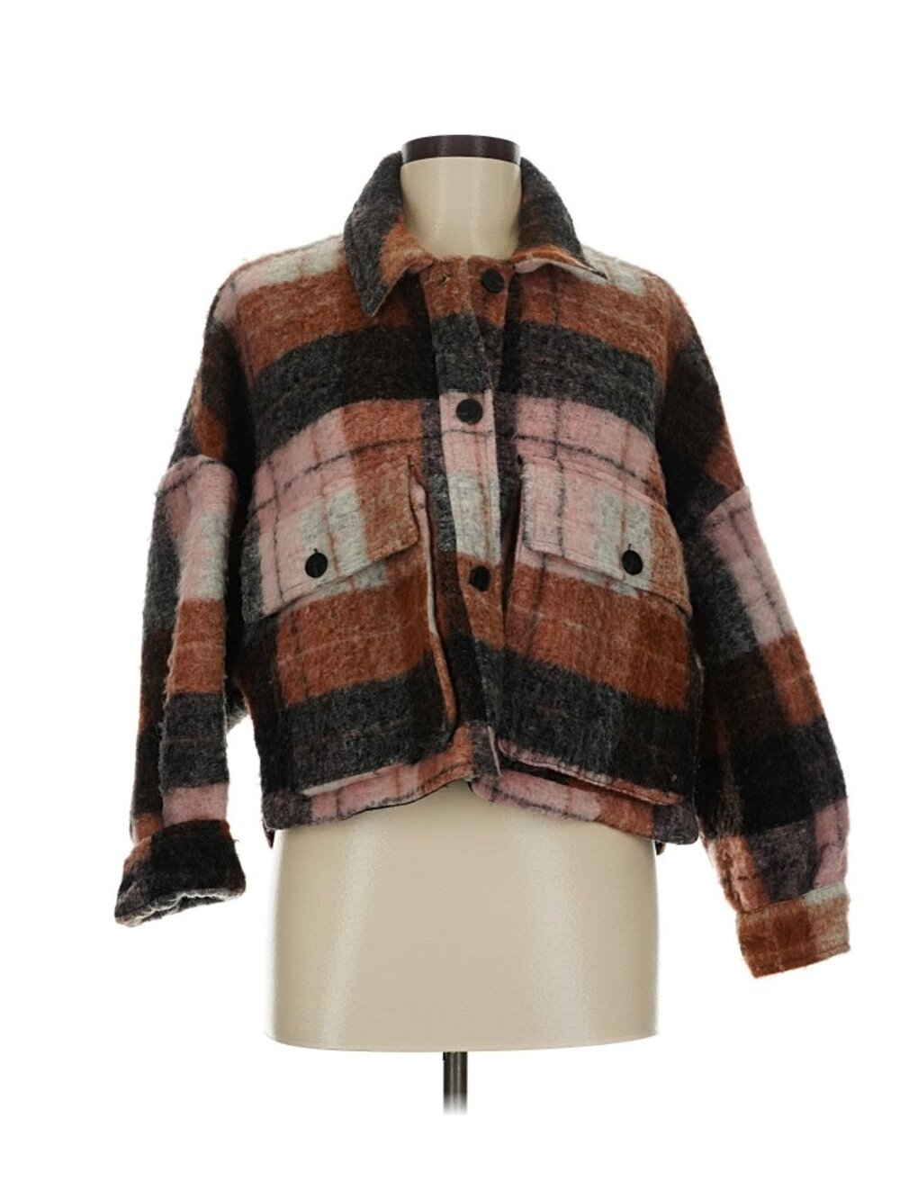 Zara Plaid Cropped Shacket